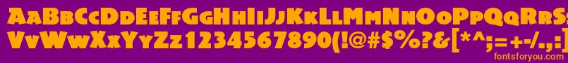 Acsiomac Font – Orange Fonts on Purple Background