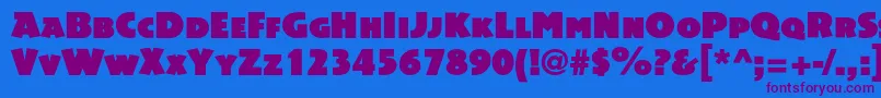 Acsiomac Font – Purple Fonts on Blue Background