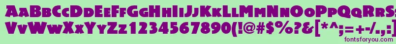 Acsiomac Font – Purple Fonts on Green Background