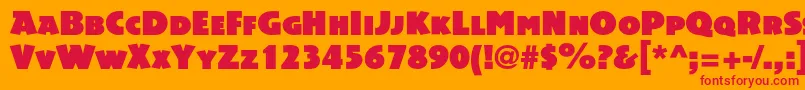 Acsiomac Font – Red Fonts on Orange Background