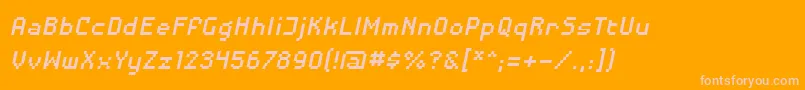 DisposabledroidbbItal Font – Pink Fonts on Orange Background