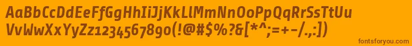 ShareBolditalicosf Font – Brown Fonts on Orange Background