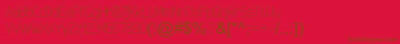 フォントRumpelstilnexz – 赤い背景に茶色の文字