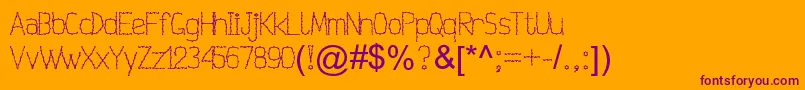 Rumpelstilnexz Font – Purple Fonts on Orange Background