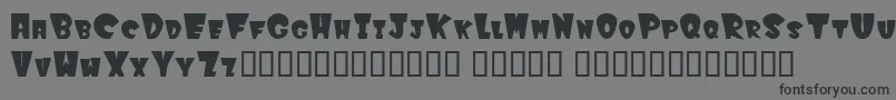 フォントWinks – 黒い文字の灰色の背景