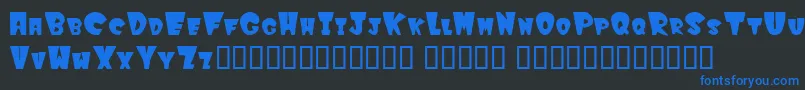 Winks Font – Blue Fonts on Black Background