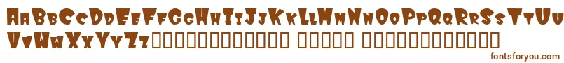 Winks-fontti – ruskeat fontit valkoisella taustalla
