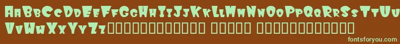 Winks Font – Green Fonts on Brown Background