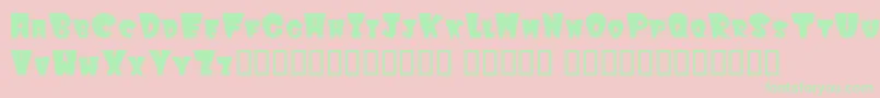 Winks Font – Green Fonts on Pink Background