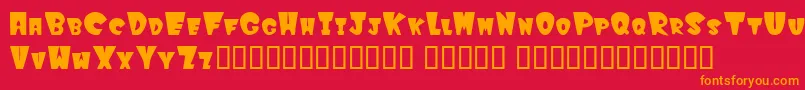 Winks Font – Orange Fonts on Red Background