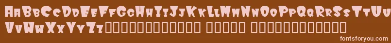 フォントWinks – 茶色の背景にピンクのフォント