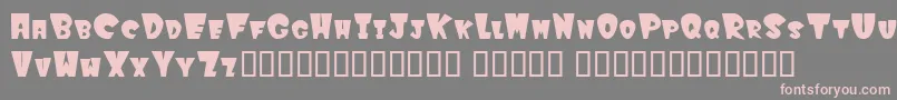 Winks Font – Pink Fonts on Gray Background