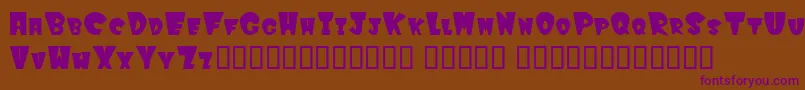 Winks Font – Purple Fonts on Brown Background