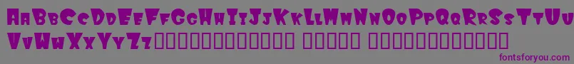 Winks-fontti – violetit fontit harmaalla taustalla