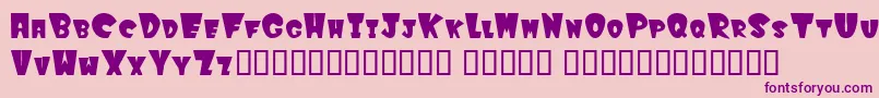 Шрифт Winks – фиолетовые шрифты на розовом фоне