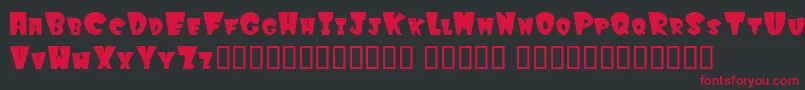 Winks Font – Red Fonts on Black Background