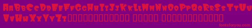 Winks Font – Red Fonts on Purple Background