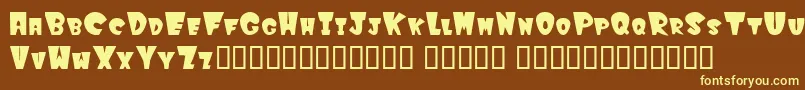 Winks Font – Yellow Fonts on Brown Background