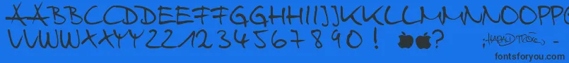 fuente HarryWebfont – Fuentes Negras Sobre Fondo Azul