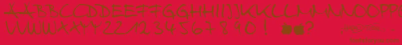 Шрифт HarryWebfont – коричневые шрифты на красном фоне