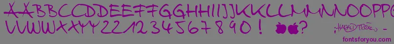 HarryWebfont Font – Purple Fonts on Gray Background