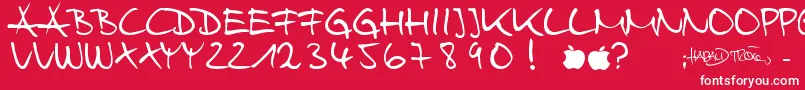 フォントHarryWebfont – 赤い背景に白い文字