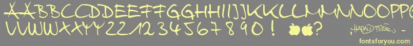 Шрифт HarryWebfont – жёлтые шрифты на сером фоне