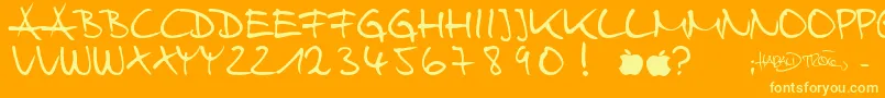 fuente HarryWebfont – Fuentes Amarillas Sobre Fondo Naranja