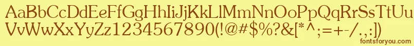 AgpresquireRoman Font – Brown Fonts on Yellow Background