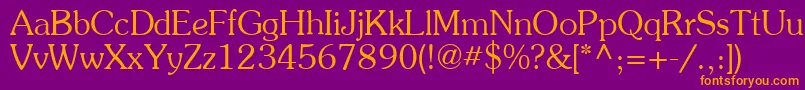 AgpresquireRoman Font – Orange Fonts on Purple Background