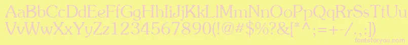AgpresquireRoman Font – Pink Fonts on Yellow Background