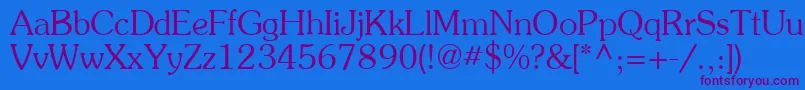 AgpresquireRoman Font – Purple Fonts on Blue Background