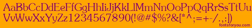 AgpresquireRoman Font – Purple Fonts on Orange Background