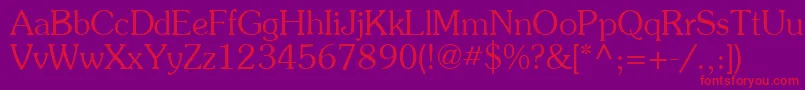 AgpresquireRoman Font – Red Fonts on Purple Background