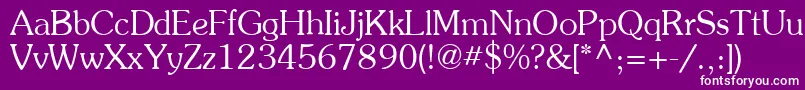 AgpresquireRoman Font – White Fonts on Purple Background