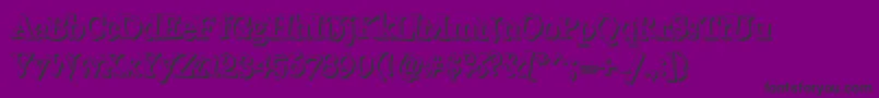 WigglyS-fontti – mustat fontit violetilla taustalla