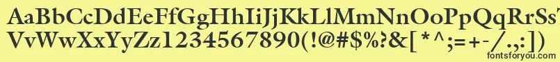 AggalleonBold Font – Black Fonts on Yellow Background