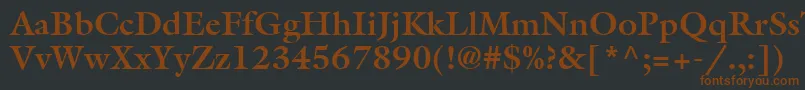 AggalleonBold Font – Brown Fonts on Black Background