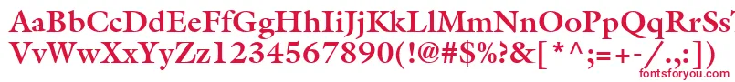 Шрифт AggalleonBold – красные шрифты на белом фоне