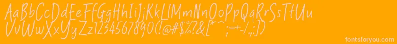 ShartollLight Font – Pink Fonts on Orange Background