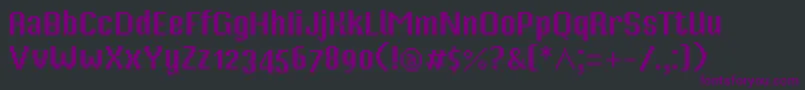 フォントMp16osf – 黒い背景に紫のフォント
