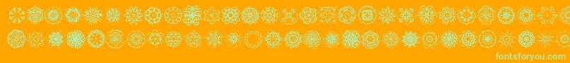 Extasy Font – Green Fonts on Orange Background