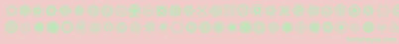 Шрифт Extasy – зелёные шрифты на розовом фоне