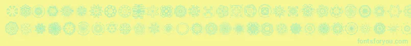 Extasy Font – Green Fonts on Yellow Background