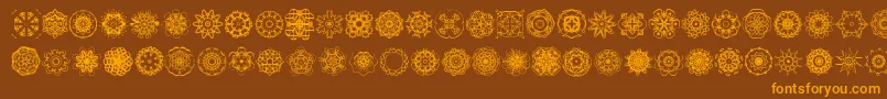 Extasy Font – Orange Fonts on Brown Background