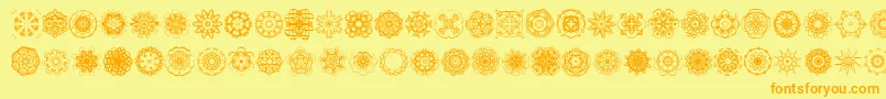 Extasy Font – Orange Fonts on Yellow Background
