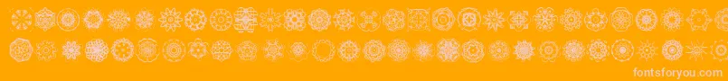 Extasy-fontti – vaaleanpunaiset fontit oranssilla taustalla