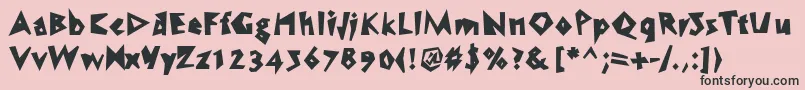 Fonte WcSpeedBoldBta – fontes pretas em um fundo rosa
