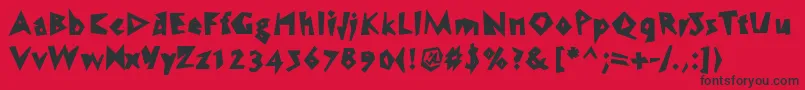 WcSpeedBoldBta Font – Black Fonts on Red Background
