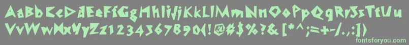WcSpeedBoldBta Font – Green Fonts on Gray Background